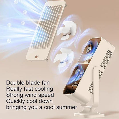 Double Blade Desktop Fan
