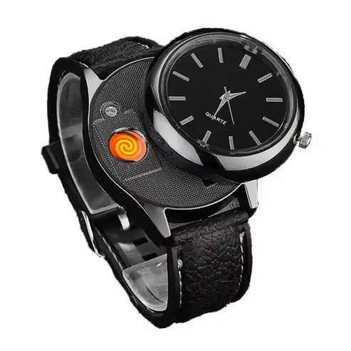 New Military USB Lighter Watch Men's
