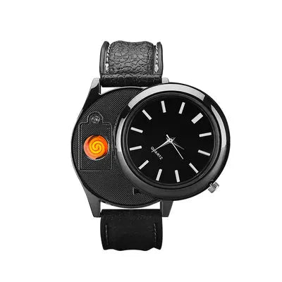 New Military USB Lighter Watch Men's