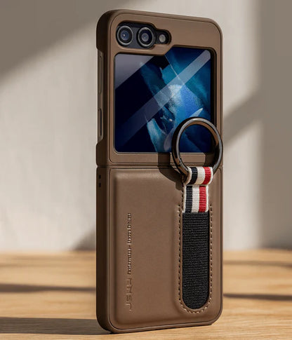 Smart Ring Wallet Case for Flip Phones